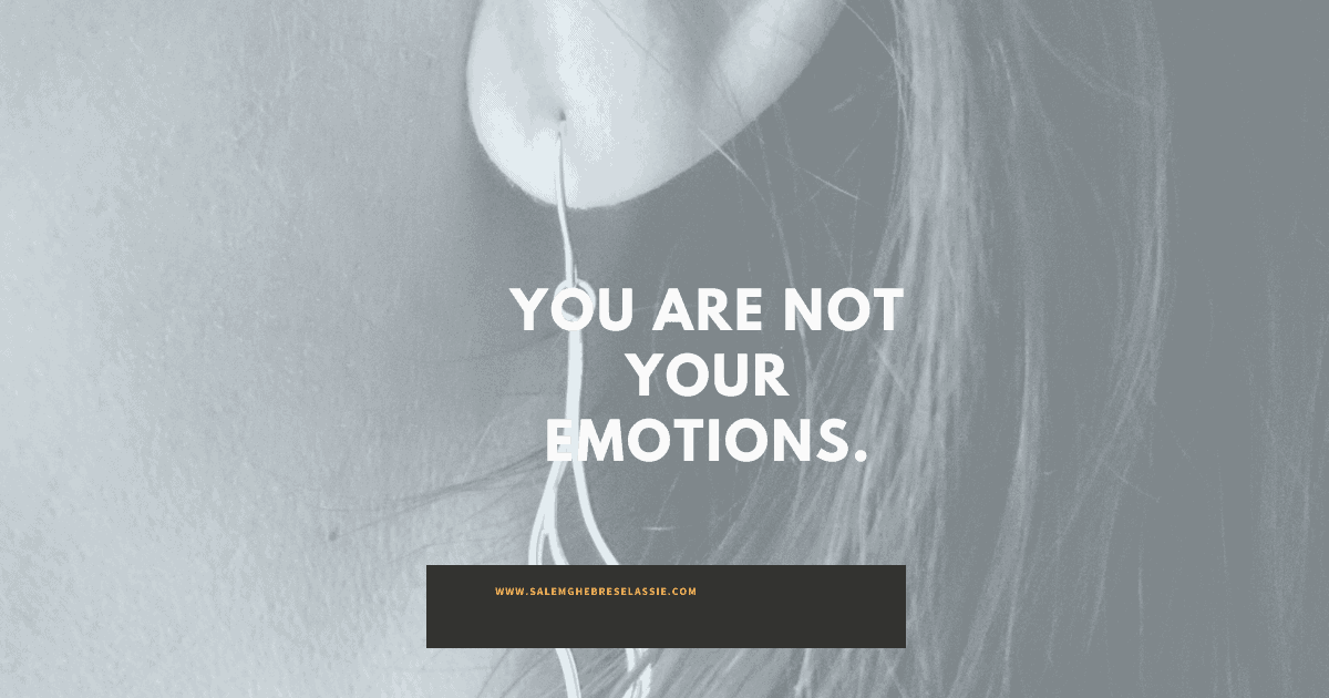 YOU ARE NOT YOUE EMOTIONS